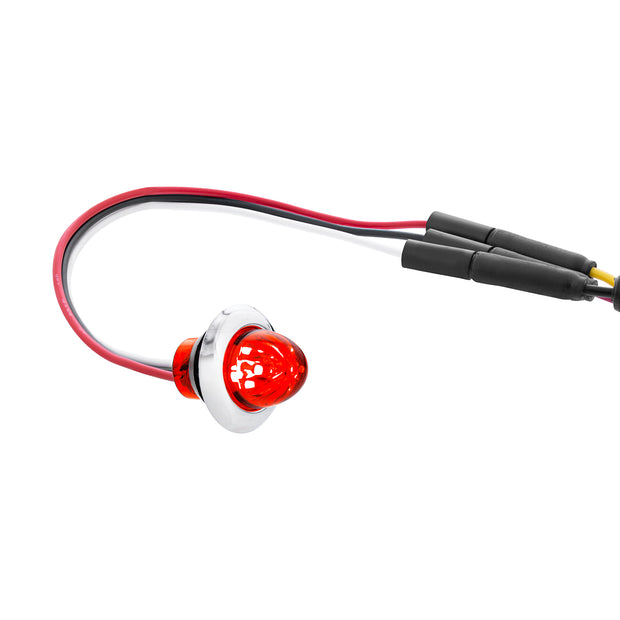 4 LED Dual Function 3/4" Mini Watermelon Light (Clearance/Marker) - Red LED/Red Lens