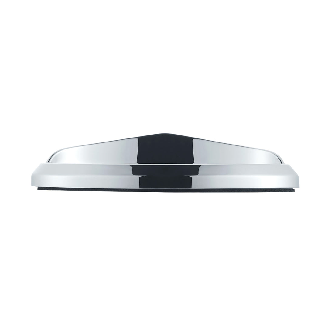 Chrome Plastic Bezels With Visor For 3" X 1-1/8" Peterbilt Door Emblem (Card of 2)