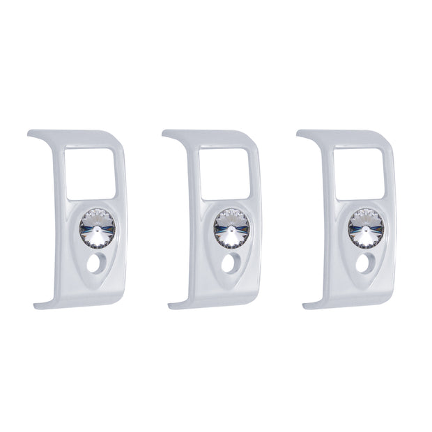 Rocker Switch Cover With Clear Crystal For 2006+ Kenworth (Card Of 3)