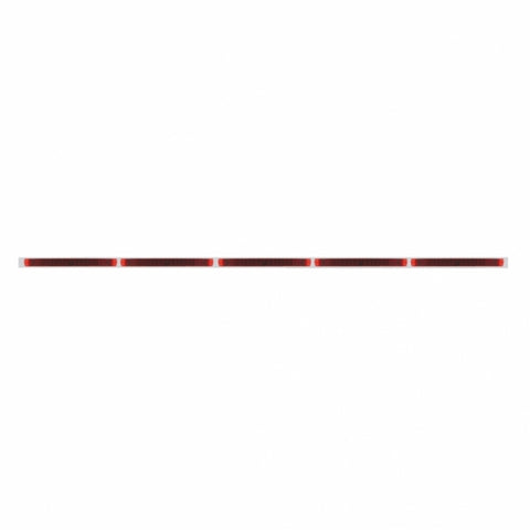 94" Stainless Steel Light Bracket - 19 LED 17-1/4" Light Bar x 5 With Red LED/Red Lens