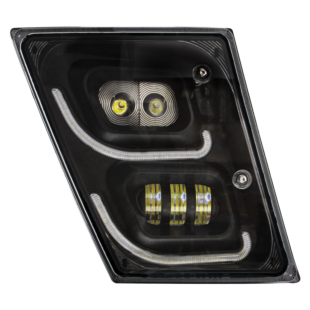 "Blackout" High Power LED Fog Light With LED DRL &amp; Position Light For 2003-2017 Volvo VN/VNL - Passenger