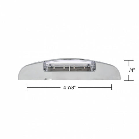 16 LED Reflector Light (Clearance/Marker) With Chrome Bezel - Red LED/Clear Lens