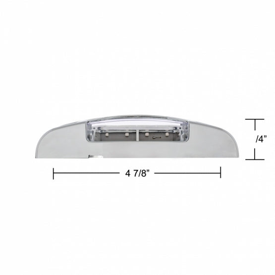 16 LED Reflector Light (Clearance/Marker) With Chrome Bezel - Red LED/Clear Lens