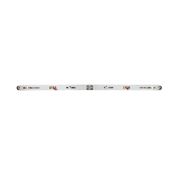 Dual 24 LED Dual Function 12" GloLight Bar With Bezel - Amber LED/Amber Lens