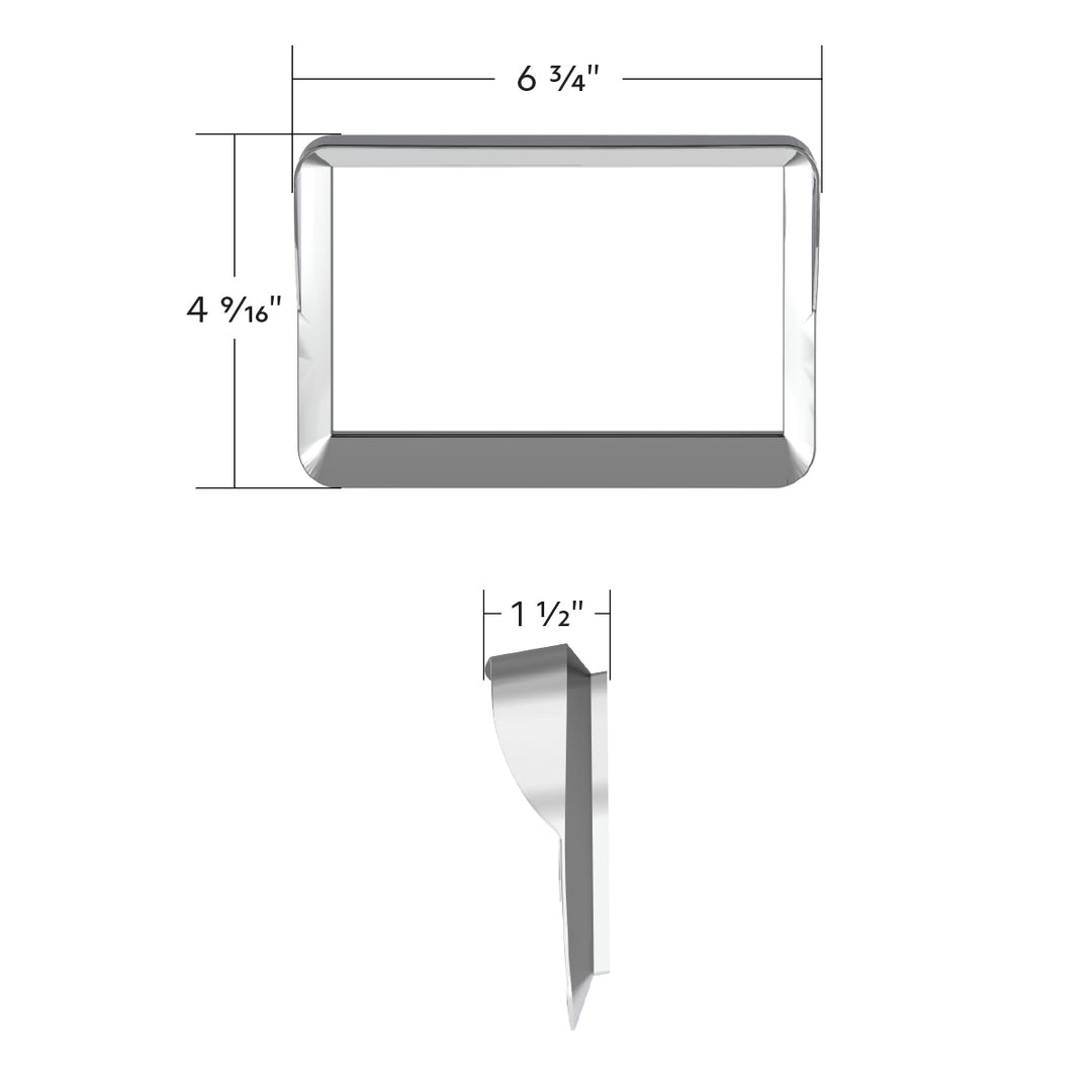 Chrome Plastic 7" Navigation Screen Bezel For 2012-2021 Peterbilt 579