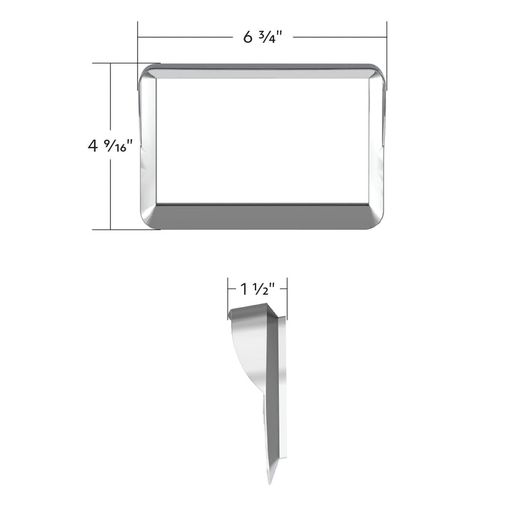 Chrome Plastic 7" Navigation Screen Bezel For 2012-2021 Peterbilt 579