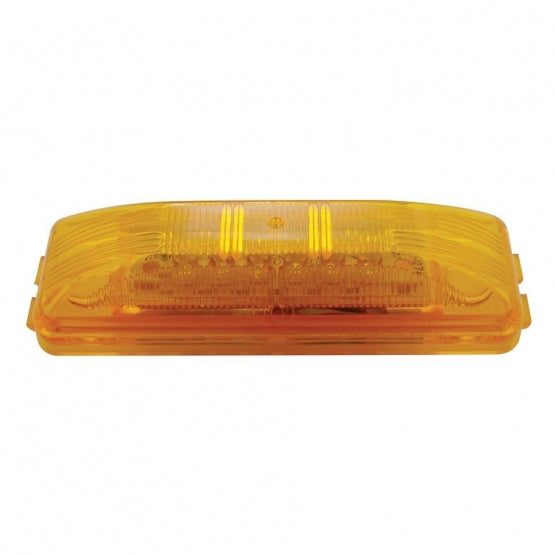 12 LED Rectangular Light (Clearance/Marker) - Amber LED/Amber Lens