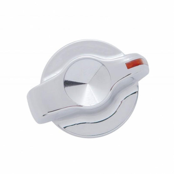 Chrome Plastic A/C Control Knob with Crystal- Indented