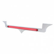 Chrome Hood Emblem Trim With 24 LED GloLight Bar For Kenworth - Red LED/Clear Lens