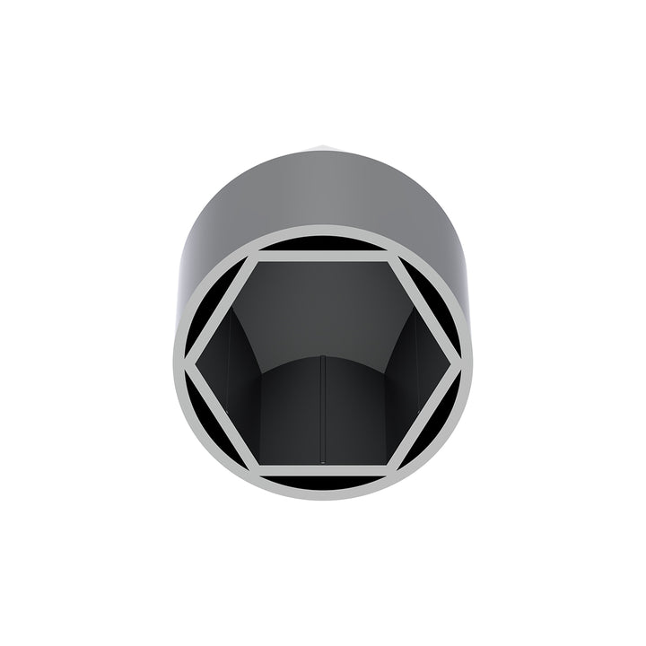 1-1/2" x 4-1/8" Chrome Plastic Spike Nut Covers - Push-On (10-Pack)