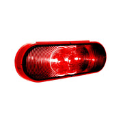 3 LED 6" Oval Light (Stop, Turn, & Tail)- Red LED/Red Lens