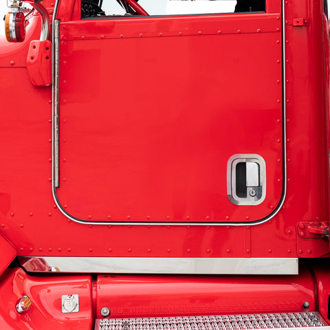 Chrome Exterior Door Handle Cover For 2003+ Kenworth & 2004+ Peterbilt Trucks- Pair (Driver & Passenger)