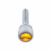 1-3/16" Long M6-1.0 Dash Screw With Crystal For Kenworth - Amber Crystal(12-Pack)
