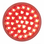 36 LED 4" Round Light (Stop, Turn & Tail) - Red/Clear Lens