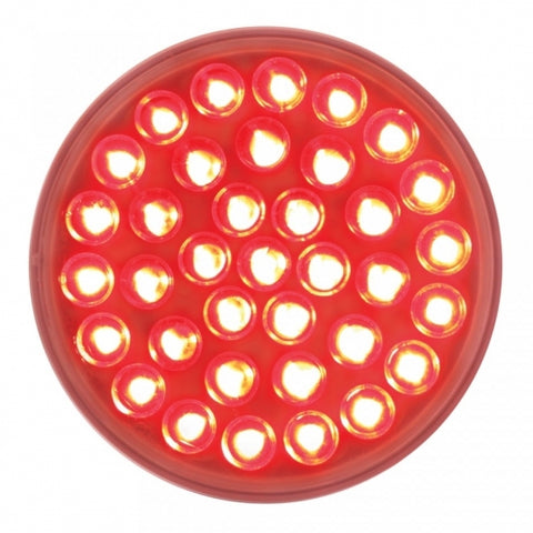 36 LED 4" Round Light (Stop, Turn & Tail) - Red/Clear Lens