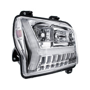 Chrome Headlight With LED DRL Light Bar & Turn Signal For 2018-2024 Kenworth W990-Passenger