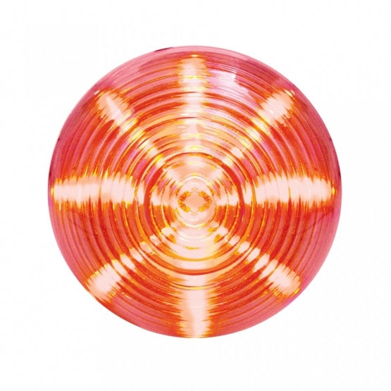 13 LED 2-1/2" Round Beehive Light (Clearance/Marker) - Red LED/Clear Lens