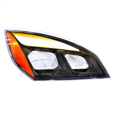 Black LED Headlight For 2018-2024 Freightliner Cascadia - Passenger