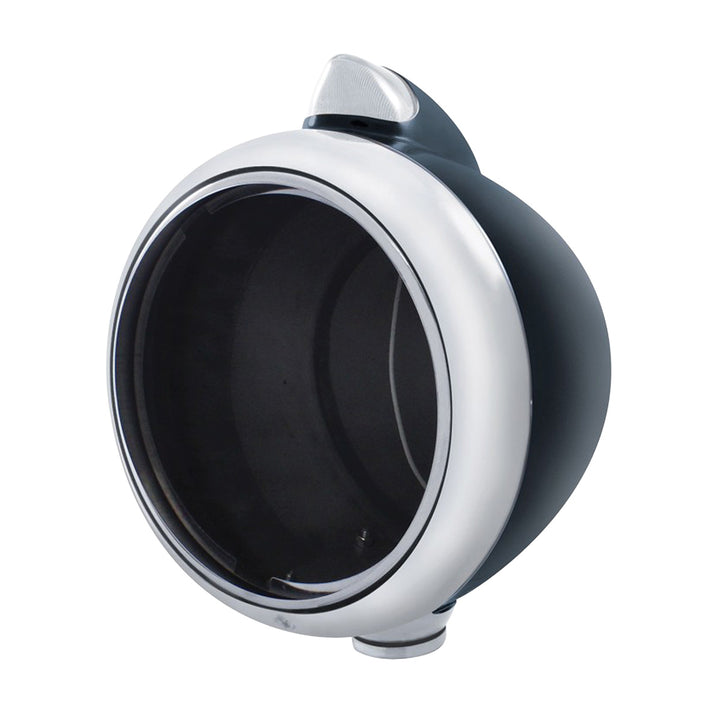 Black Guide 682-C Headlight No Bulb With Original Style LED Signal - Clear Lens