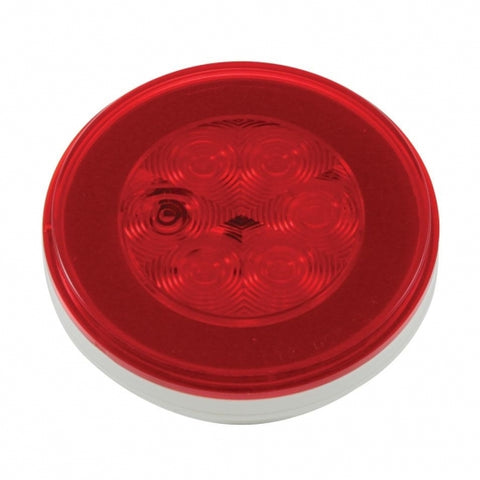 21 LED 4" Round GloLight (Stop, Turn & Tail) - Red LED/Red Lens