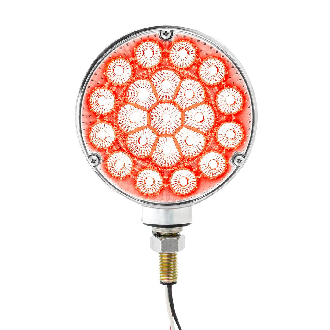 42 LED Reflector Double Face Competition Series Turn Signal Light-Amber &amp; Red LED/Clear Lens