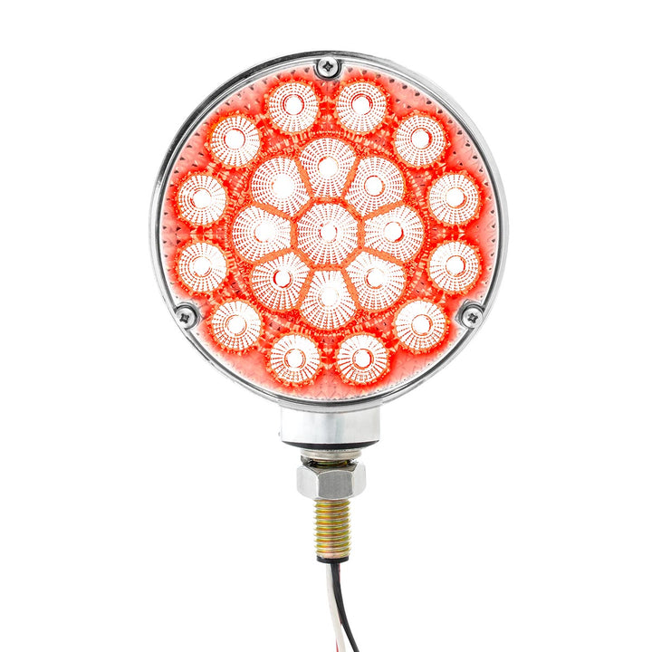 42 LED Reflector Double Face Competition Series Turn Signal Light-Amber &amp; Red LED/Clear Lens