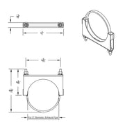 5" Stainless U-Bolt Exhaust Clamp