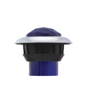 3 LED Dual Function 3/4" Mini Light (Clearance/Marker) With Crystal Lens-Blue LED/Blue Lens