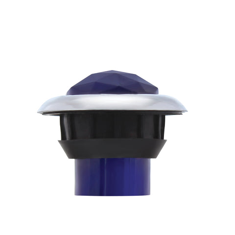 3 LED Dual Function 3/4" Mini Light (Clearance/Marker) With Crystal Lens-Blue LED/Blue Lens