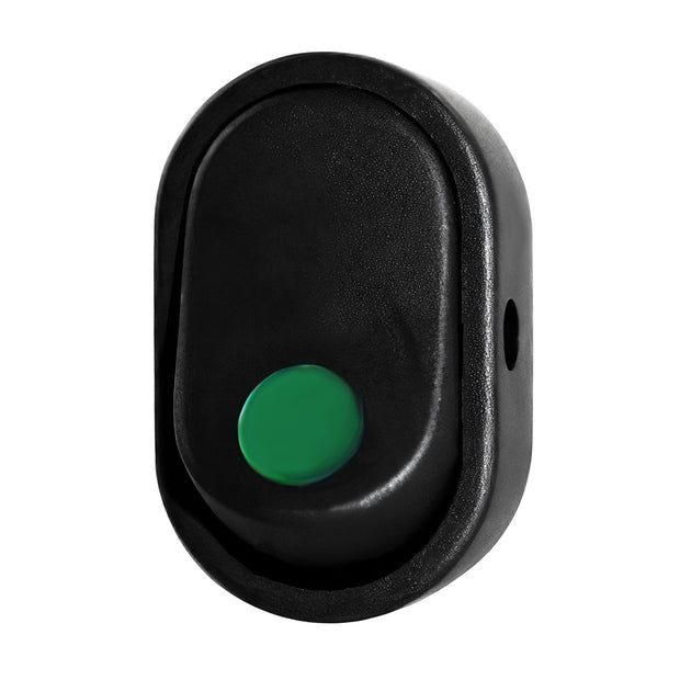 Green Illum Oval Rocker 16 Amp 12V On/Off 1/2" Dia. 1 Pc.