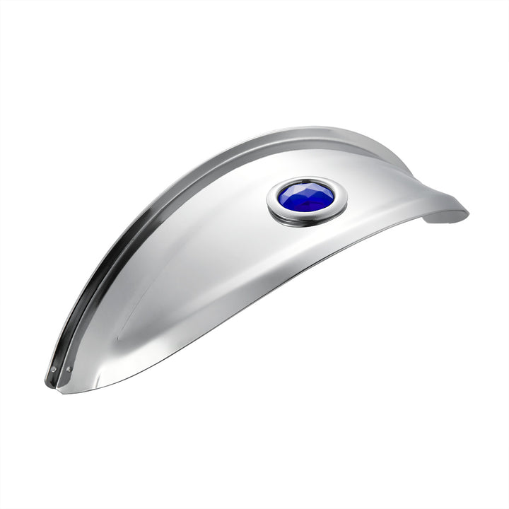 Chrome Visor With Blue Glass Dot For 7" Headlight