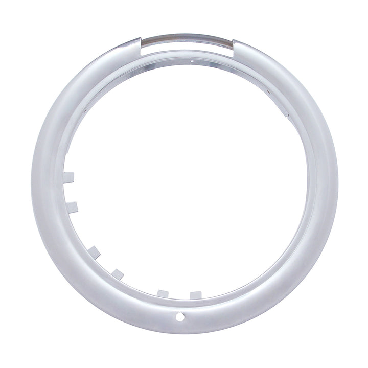 Chrome Classic Headlight H4 With 34 White LED &amp; Dual Mode LED Signal - Clear Lens