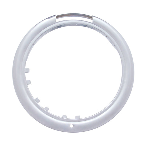 Chrome Classic Headlight H4 With 34 White LED & Dual Mode LED Signal - Clear Lens