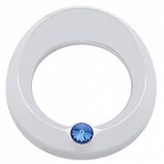 Signature Series Gauge Bezel With Visor & Crystal For 3-3/4" DIA Speed/Tachometer Gauge - Blue Crystal