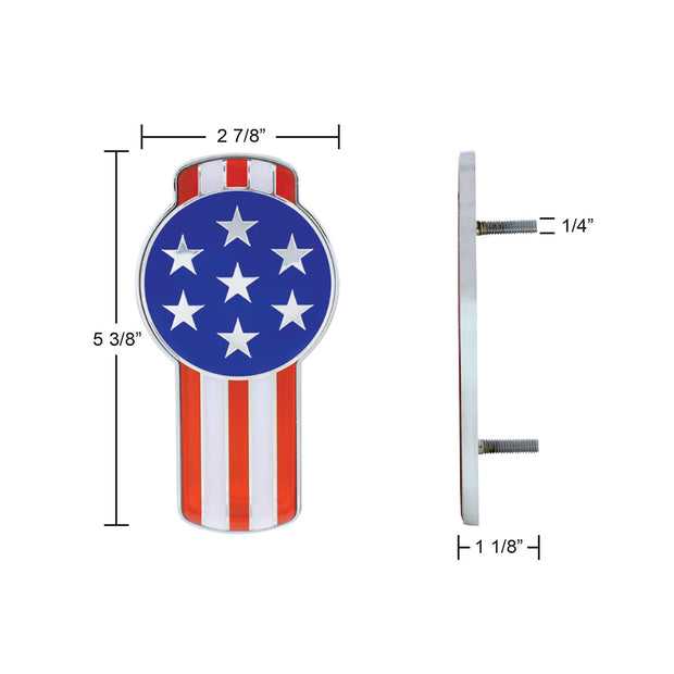 Chrome Die Cast USA Flag Emblem