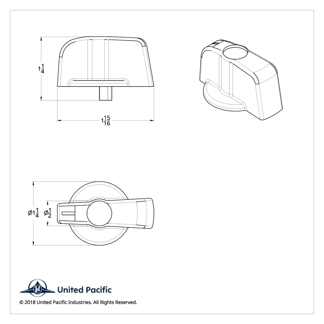 A/C Knob For Freightliner (Older Model) - Clear Crystal