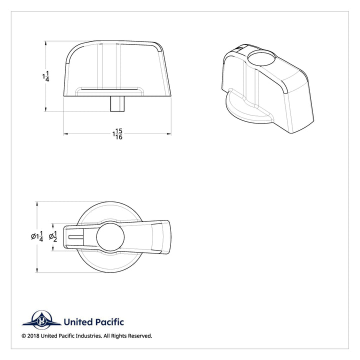 A/C Knob For Freightliner (Older Model) - Clear Crystal