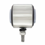 SS 2" Double Face Light With 9 LED 2" Lights & Grommets - Amber & Red LED/Clear Lens