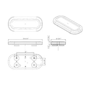 42 High Power LED Micro Warning Light Bar With Clear Lens - Magnet Mount
