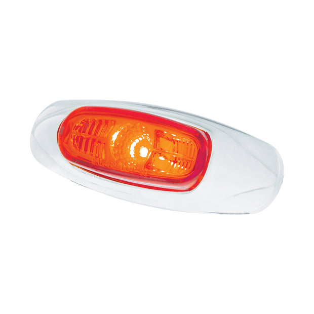 4-3/16" Wide 3 LED ViperEye Light (Clearance/Marker) - Red LED/Red Lens