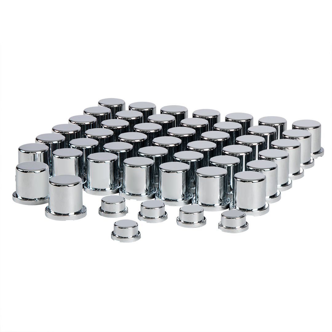 Chrome Plastic Huck Rivet/Nut Cover Set