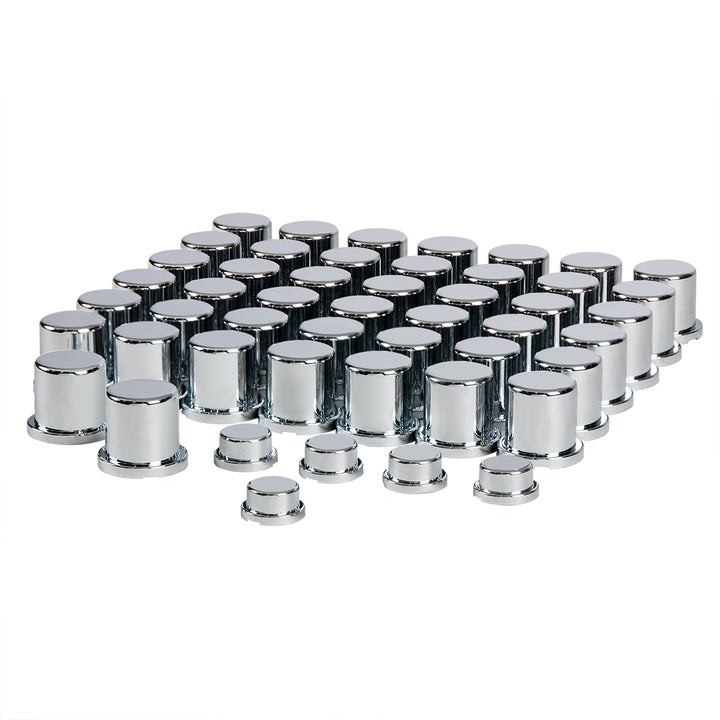Chrome Plastic Huck Rivet/Nut Cover Set