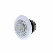 3 LED Dual Function 3/4" Mini Light With Bezel (Clearance/Marker) - Red LED/Clear Lens