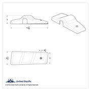 Chrome Plastic Bottom Mirror Post Cover For 1996-2010 Freightliner Century - Driver