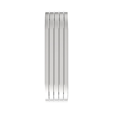 120" 430 Stainless Steel (16ga) Beaded Edge Ribbed Full Fender 54" Spread - SR Series (Pair)