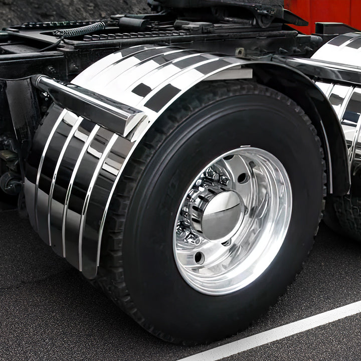 80" 430 Stainless Steel (18ga) Single Axle Fender - SR Series  (Pair)