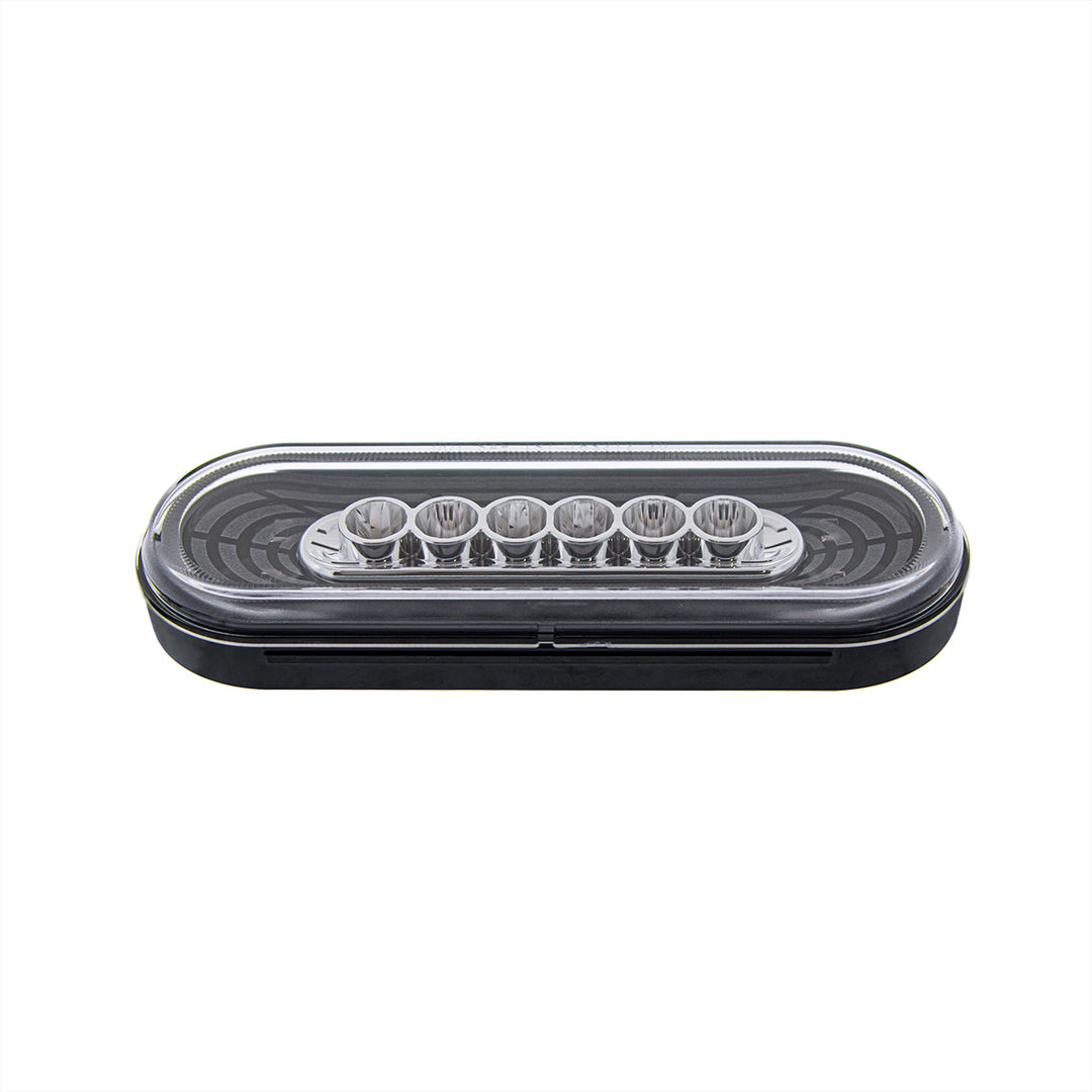 22 LED 6" Oval Abyss Light (Stop, Turn &amp; Tail) - Red LED/Clear Lens