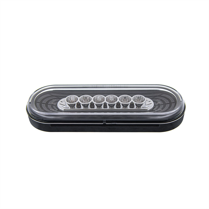 22 LED 6" Oval Abyss Light (Stop, Turn &amp; Tail) - Red LED/Clear Lens