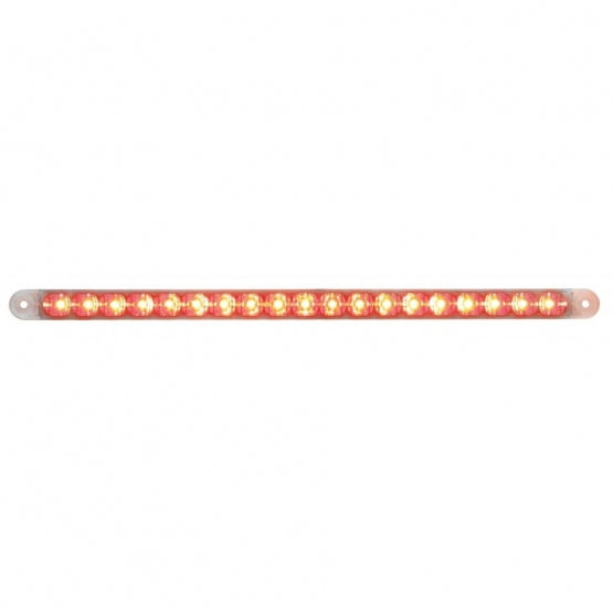 19 LED 12" Reflector Light Bar (Stop, Turn &amp; Tail) - Red LED/Clear Lens