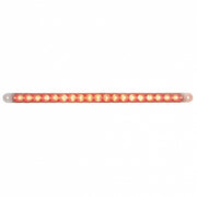 19 LED 12" Reflector Light Bar (Stop, Turn & Tail) - Red LED/Clear Lens